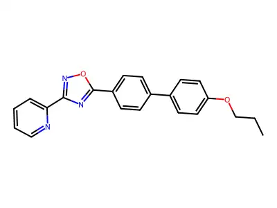 5-[4-(4-Propoxyphenyl)phenyl]-3-pyridin-2-yl-1,2,4-oxadiazole structure