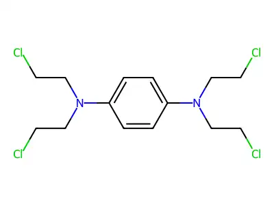 1,4-Benzenediamine, N,N,N',N'-tetrakis(2-chloroethyl)- structure