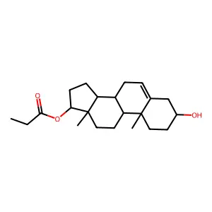 5-Androstene-3,17-diol-17-propionate structure