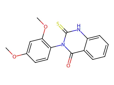 3-(2,4-dimethoxyphenyl)-2-thioxo-2,3-dihydroquinazolin-4(1H)-one structure
