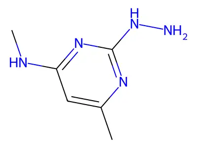 2-hydrazinyl-N,6-dimethylpyrimidin-4-amine structure