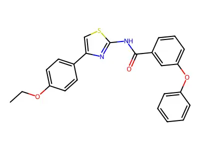N-[4-(4-ethoxyphenyl)-1,3-thiazol-2-yl]-3-phenoxybenzamide structure