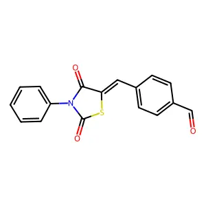 4-((2,4-Dioxo-3-phenylthiazolidin-5-ylidene)methyl)benzaldehyde structure