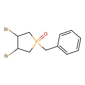 1-Benzyl-3,4-dibromophospholane 1-oxide structure