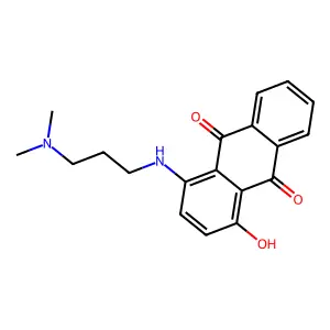 1-((3-(Dimethylamino)propyl)amino)-4-hydroxyanthraquinone structure