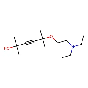 5-[2-(Diethylamino)ethoxy]-2,5-dimethylhex-3-yn-2-ol structure