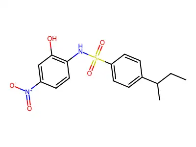 4-(Sec-butyl)-2'-hydroxy-4'-nitrobenzenesulfonanilide structure