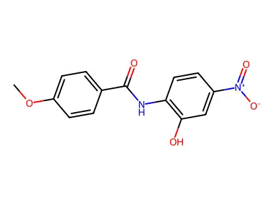 2'-Hydroxy-4-methoxy-4'-nitrobenzanilide structure