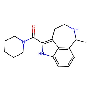 Ketone, (6-methyl-3,4,5,6-tetrahydro-1H-azepino(5,4,3-cd)indol-2-yl) piperidino structure