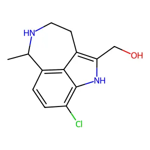 1H-Azepino(5,4,3-cd)indole-2-methanol, 3,4,5,6-tetrahydro-9-chloro-6-methyl- structure