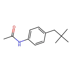 N-[4-(2,2-dimethylpropyl)phenyl]acetamide structure