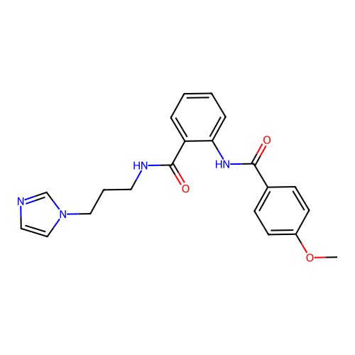 N-[3-(1H-Imidazol-1-yl)propyl]-2-(4-methoxybenzamido)benzamide structure