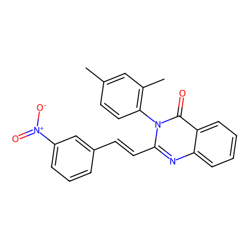 3-(2,4-dimethylphenyl)-2-[(E)-2-(3-nitrophenyl)ethenyl]quinazolin-4(3H)-one structure