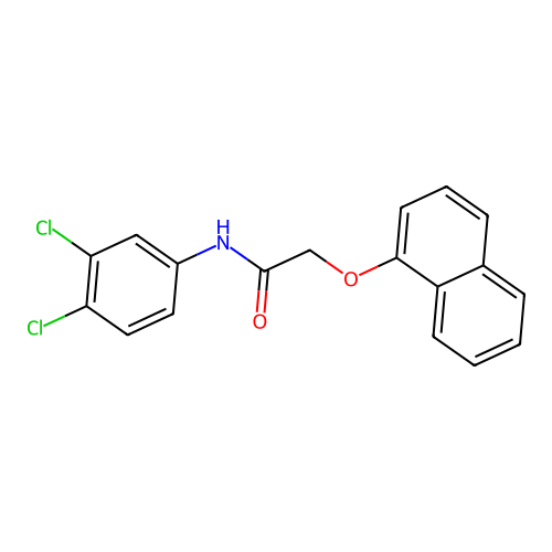 N-(3,4-dichlorophenyl)-2-(1-naphthyloxy)acetamide structure