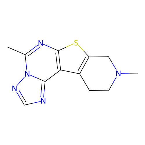5,9-dimethyl-8,9,10,11-tetrahydropyrido[4',3':4,5]thieno[3,2-e][1,2,4]triazolo[1,5-c]pyrimidine structure