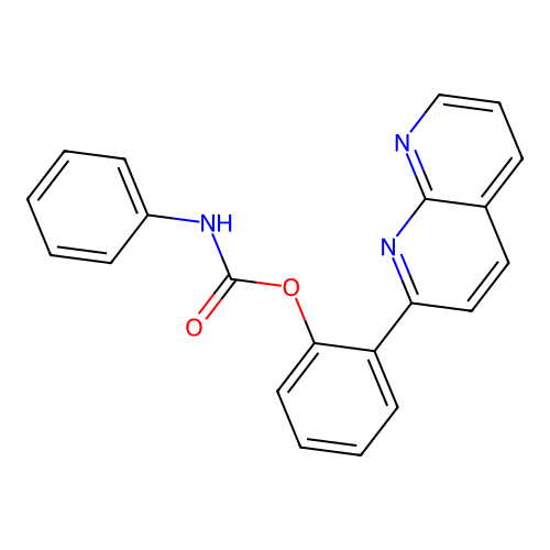 [2-(1,8-naphthyridin-2-yl)phenyl] N-phenylcarbamate structure