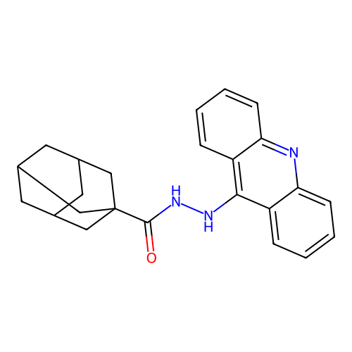 Adamantane-1-carboxylic acid N'-acridin-9-yl-hydrazide structure