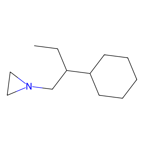 1-(2-Cyclohexylbutyl)aziridine structure