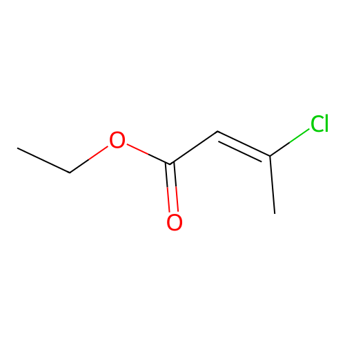 ethyl (E)-3-chlorobut-2-enoate structure