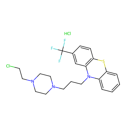 Fluphenazine-N-2-chloroethane (hydrochloride) structure