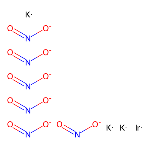 Potassium hexanitroiridate(III) structure