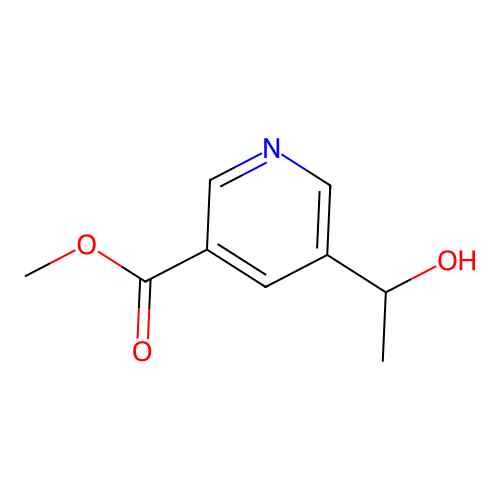 Methyl 5-(1-hydroxyethyl)pyridine-3-carboxylate structure