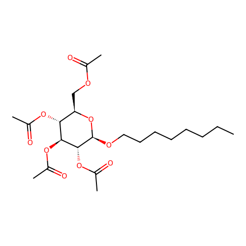 beta-D-Glucopyranoside, octyl, 2,3,4,6-tetraacetate structure