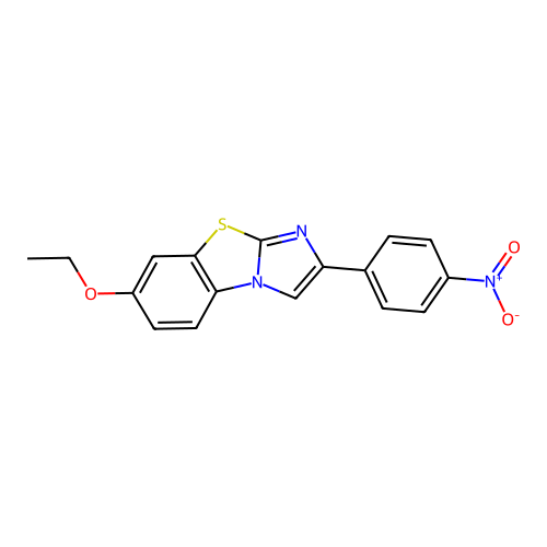 7-Ethoxy-2-(4-nitrophenyl)-4-hydroimidazo[2,1-b]benzothiazole structure