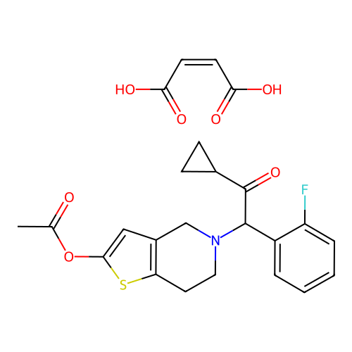 Prasugrel (Maleic acid) structure
