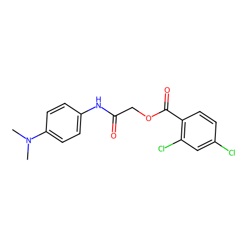 [2-[4-(Dimethylamino)anilino]-2-oxoethyl] 2,4-dichlorobenzoate structure