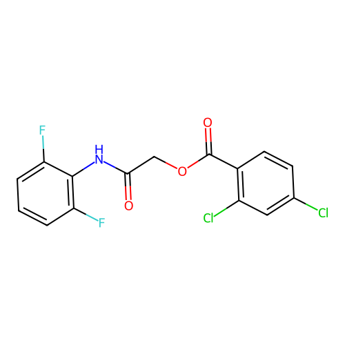 [2-(2,6-Difluoroanilino)-2-oxoethyl] 2,4-dichlorobenzoate structure