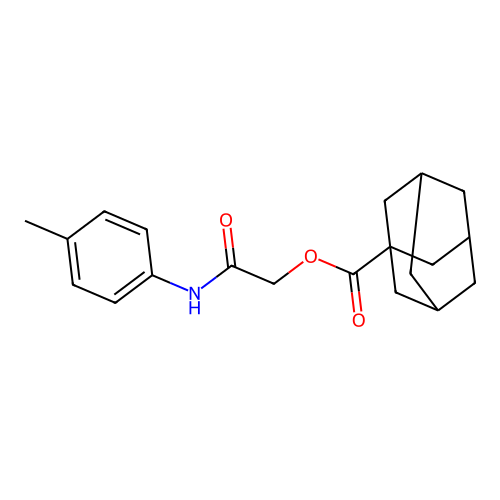 2-Oxo-2-(4-toluidino)ethyl 1-adamantanecarboxylate structure