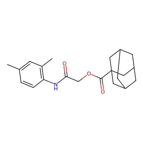 2-(2,4-Dimethylanilino)-2-oxoethyl 1-adamantanecarboxylate structure