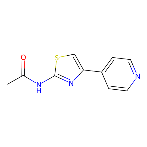 N-(4-pyridin-4-yl-1,3-thiazol-2-yl)acetamide structure