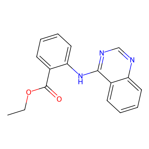 Benzoic acid, 2-(4-quinazolinylamino)-, ethyl ester structure