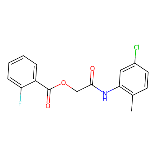2-[(5-Chloro-2-methylphenyl)amino]-2-oxoethyl 2-fluorobenzoate structure