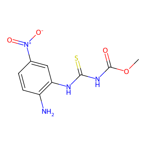 Methyl (2-amino-5-nitroanilino)carbothioylcarbamate structure