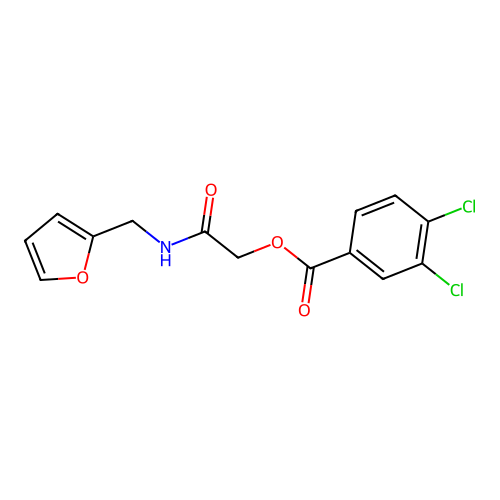 2-[(Furan-2-ylmethyl)amino]-2-oxoethyl 3,4-dichlorobenzoate structure
