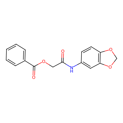 2-(1,3-Benzodioxol-5-ylamino)-2-oxoethyl benzoate structure