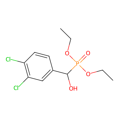 Diethyl (3,4-dichloro-alpha-hydroxybenzyl)phosphonate structure