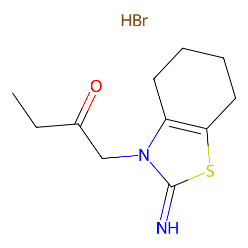 1-(2-Imino-4,5,6,7-tetrahydro-1,3-benzothiazol-3-yl)butan-2-one;hydrobromide structure