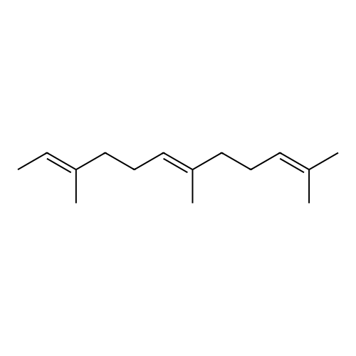 (6E,10E)-2,6,10-trimethyldodeca-2,6,10-triene structure