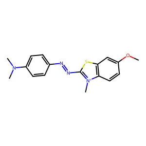 2-((4-(Dimethylamino)phenyl)azo)-6-methoxy-3-methylbenzothiazolium chloride structure