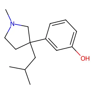 Phenol, m-(3-isobutyl-1-methyl-3-pyrrolidinyl)- structure