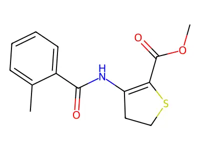 Methyl 3-(2-methylbenzamido)-4,5-dihydrothiophene-2-carboxylate structure