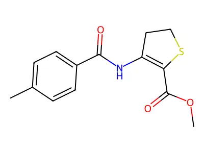 Methyl 3-(4-methylbenzamido)-4,5-dihydrothiophene-2-carboxylate structure