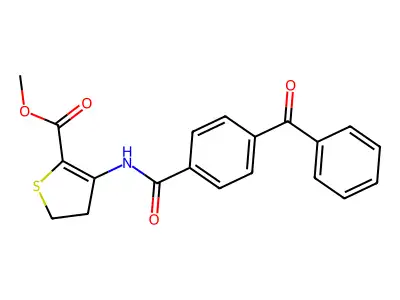 Methyl 3-(4-benzoylbenzamido)-4,5-dihydrothiophene-2-carboxylate structure