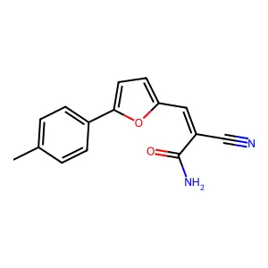 (E)-2-cyano-3-(5-(p-tolyl)furan-2-yl)acrylamide structure