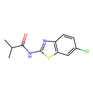 N-(6-chloro-1,3-benzothiazol-2-yl)-2-methylpropanamide structure