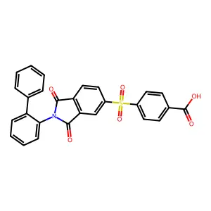4-[1,3-dioxo-2-(2-phenylphenyl)isoindol-5-yl]sulfonylbenzoic Acid structure